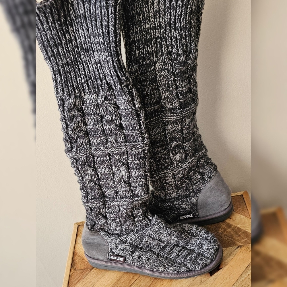 Muk Luks Knitted Boot Slippers (10)